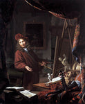  Michiel Van Musscher The Painter's Studio - Hand Painted Oil Painting