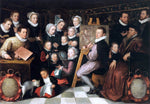  Otto Van Veen The Artist Painting, Surrounded by his Family - Hand Painted Oil Painting