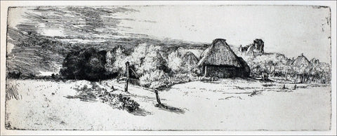  Rembrandt Van Rijn The Landscape with a Ruined Tower and a Clear Foreground - Hand Painted Oil Painting