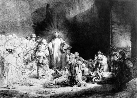  Rembrandt Van Rijn The Little Children Being Brought to Jesus - Hand Painted Oil Painting