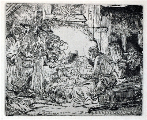  Rembrandt Van Rijn The Nativity - Hand Painted Oil Painting