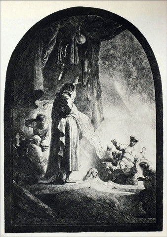  Rembrandt Van Rijn The Resurrection of Lazurus; a Large Print - Hand Painted Oil Painting