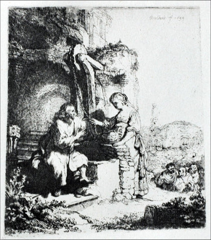  Rembrandt Van Rijn The Samaritan Woman--at the Ruins - Hand Painted Oil Painting