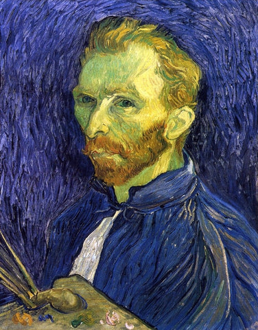  Vincent Van Gogh Self Portrait with Pallette - Hand Painted Oil Painting
