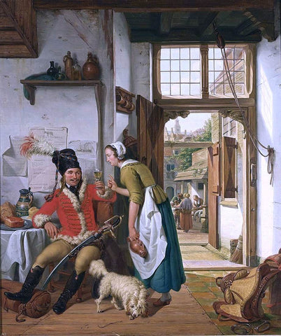  Abraham Van I Strij Interior of an Inn - Hand Painted Oil Painting