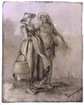  Adriaen Pietersz Van de Venne An Amorous Peasant Couple Conversing - Hand Painted Oil Painting