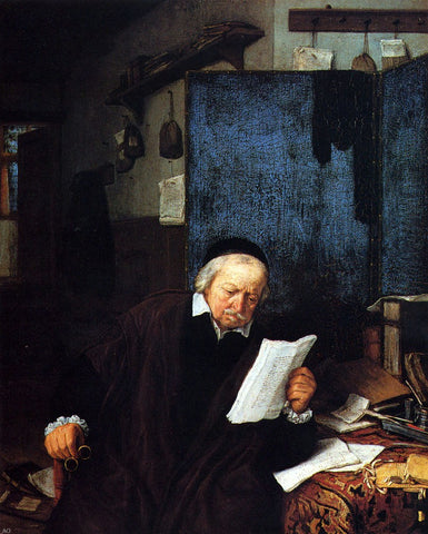  Adriaen Van Ostade Lawyer In His Study - Hand Painted Oil Painting