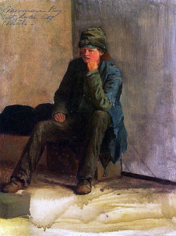  Albert Bierstadt Mormon Boy, Salt Lake City - Hand Painted Oil Painting