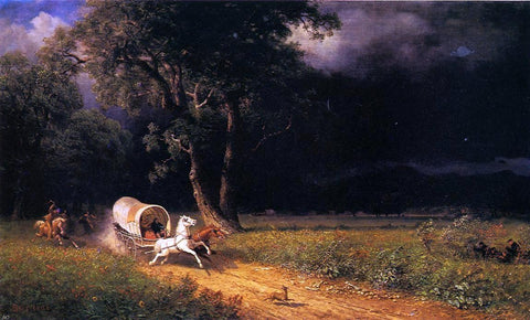  Albert Bierstadt The Ambush - Hand Painted Oil Painting