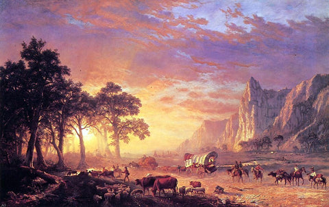  Albert Bierstadt The Oregon Trail - Hand Painted Oil Painting
