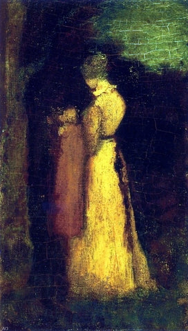  Albert Pinkham Ryder Mother and Child - Hand Painted Oil Painting