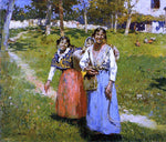  Alberto Pla Y Rubio Mujeres en el Campo - Hand Painted Oil Painting