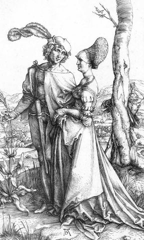  Albrecht Durer Young Couple Threatened by Death; or, the Promenade - Hand Painted Oil Painting