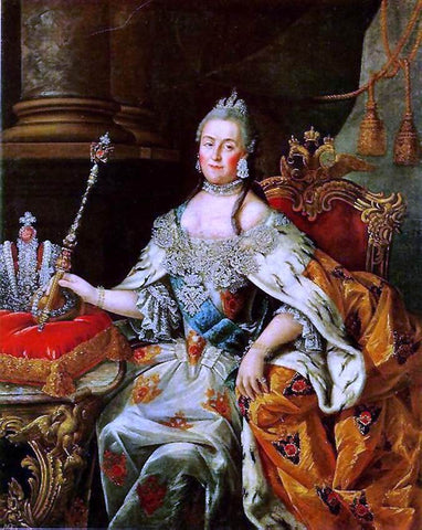  Alexey Petrovich Antropov Portrait of Catherine II - Hand Painted Oil Painting