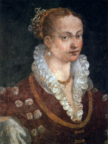  Alessandro Allori Portrait of Bianca Cappello, Second Wife of Francesco I de' Medici - Hand Painted Oil Painting