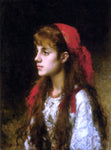  Alexei Alexeievich Harlamoff A Russian Beauty - Hand Painted Oil Painting