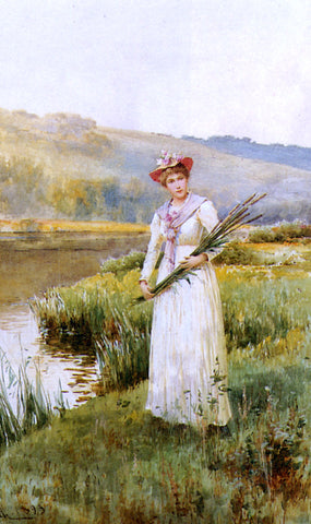  Alfred Glendening Across the Meadow - Hand Painted Oil Painting