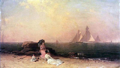  Alfred Thompson Bricher Afternoon at the Shore - Hand Painted Oil Painting