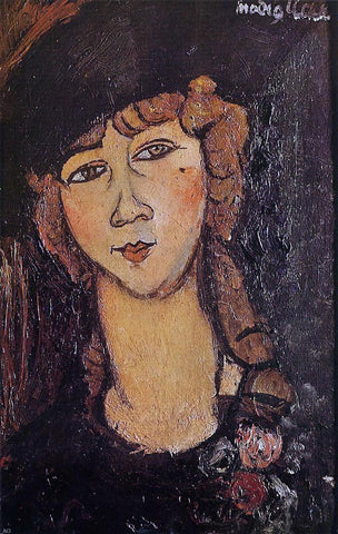  Amedeo Modigliani Head of a Woman in a Hat (also known as Lolotte) - Hand Painted Oil Painting