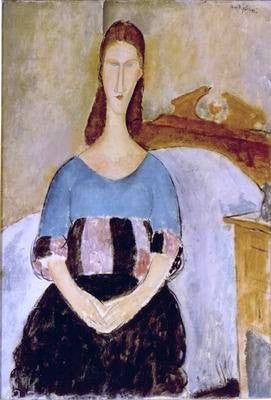  Amedeo Modigliani Jeanne Hebuterne, Seated - Hand Painted Oil Painting