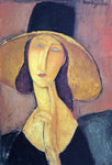 Amedeo Modigliani Jeanne Hebuterne in a Large Hat (also known as Portrait of Woman in Hat) - Hand Painted Oil Painting