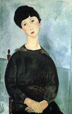  Amedeo Modigliani Seated Young Woman - Hand Painted Oil Painting