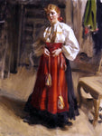  Anders Zorn Girl in an Orsa Costume - Hand Painted Oil Painting