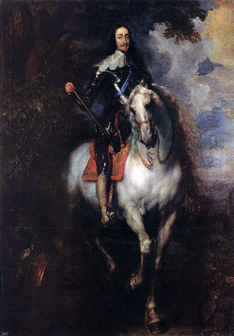  Sir Antony Van Dyck Equestrian Portrait of Charles I, King of England - Hand Painted Oil Painting