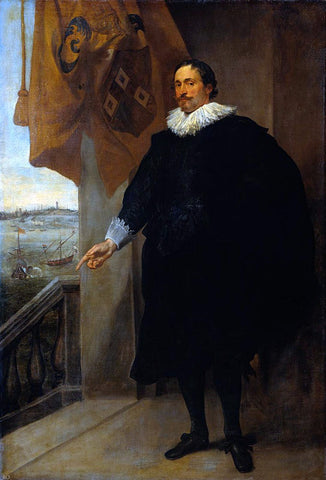  Sir Antony Van Dyck Nicolaes van der Borght, Merchant of Antwerp - Hand Painted Oil Painting