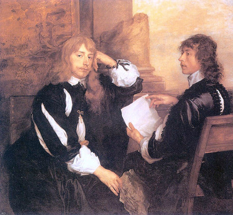  Sir Antony Van Dyck Thomas Killigrew and William, Lord Crofts - Hand Painted Oil Painting
