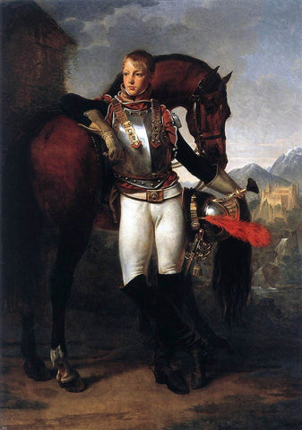  Antoine-Jean Gros Portrait of the Second Lieutenant Charles Legrand - Hand Painted Oil Painting