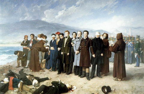  Antonio Gisbert Perez The Execution of Torrijos - Hand Painted Oil Painting