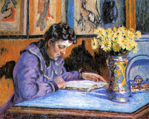  Armand Guillaumin Woman Reading - Hand Painted Oil Painting