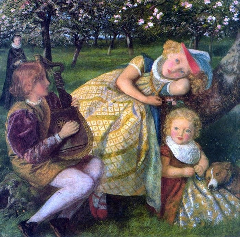  Arthur Hughes A King's Orchard (study) - Hand Painted Oil Painting