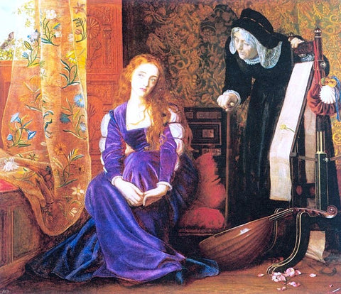  Arthur Hughes The Pained Heart (aka "Sigh no more, ladies, sigh no more") - Hand Painted Oil Painting