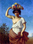  August Jernberg Pompeiian Beauty Carrying Fruit - Hand Painted Oil Painting