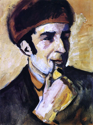  August Macke Portrait of Franz Marc - Hand Painted Oil Painting
