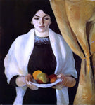  August Macke Portrait with Apples: The Artists Wife - Hand Painted Oil Painting