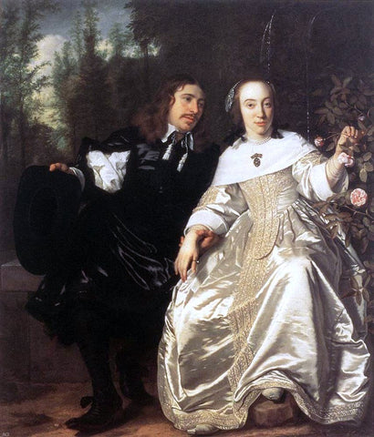  Bartholomeus Van der Helst Abraham del Court and Maria de Keersegieter - Hand Painted Oil Painting