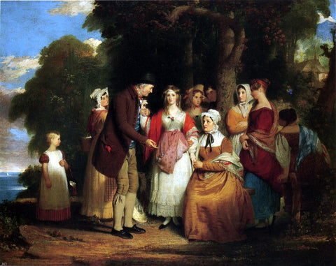  Benjamin West Domestic Affliction (also known as Annette de l) - Hand Painted Oil Painting