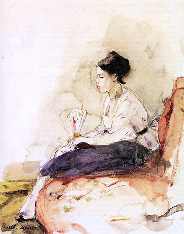  Berthe Morisot On the Sofa - Hand Painted Oil Painting