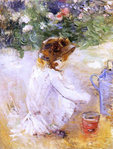  Berthe Morisot Playing in the Sand - Hand Painted Oil Painting