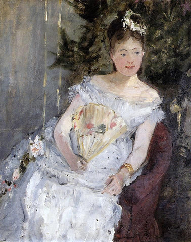  Berthe Morisot Portrait of Marguerite Carre (also known as Young Girl in a Ball Gown) - Hand Painted Oil Painting