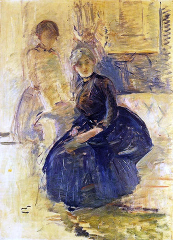  Berthe Morisot Self Portrait with Julie (study) - Hand Painted Oil Painting
