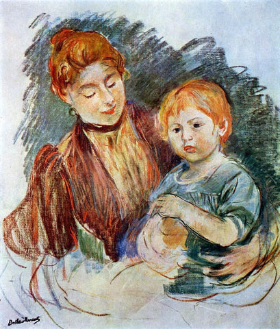  Berthe Morisot Woman and Child - Hand Painted Oil Painting