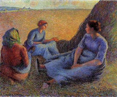  Camille Pissarro Haymakers at Rest - Hand Painted Oil Painting