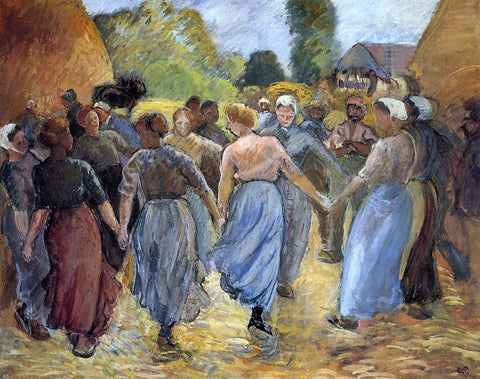  Camille Pissarro La Ronde - Hand Painted Oil Painting
