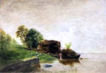  Camille Pissarro Laundress on the Banks of the River - Hand Painted Oil Painting
