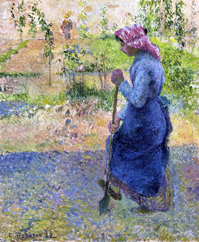  Camille Pissarro Paysanne Bechant - Hand Painted Oil Painting