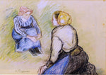  Camille Pissarro Seated Peasant and Knitting Peasant - Hand Painted Oil Painting